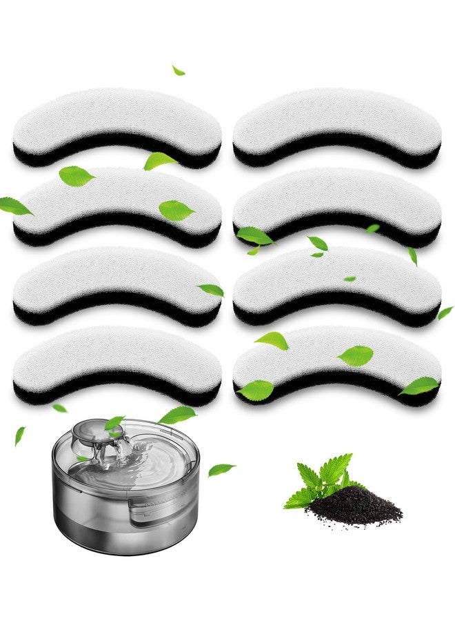 NUDFSY 8 Pcs Cat Water Fountain Filter, Betta Fish Tank Accessories, Fish Aquarium Accessories, Decoration with Suction Cup Cat Water Fountain Replacement Filters - Image 1